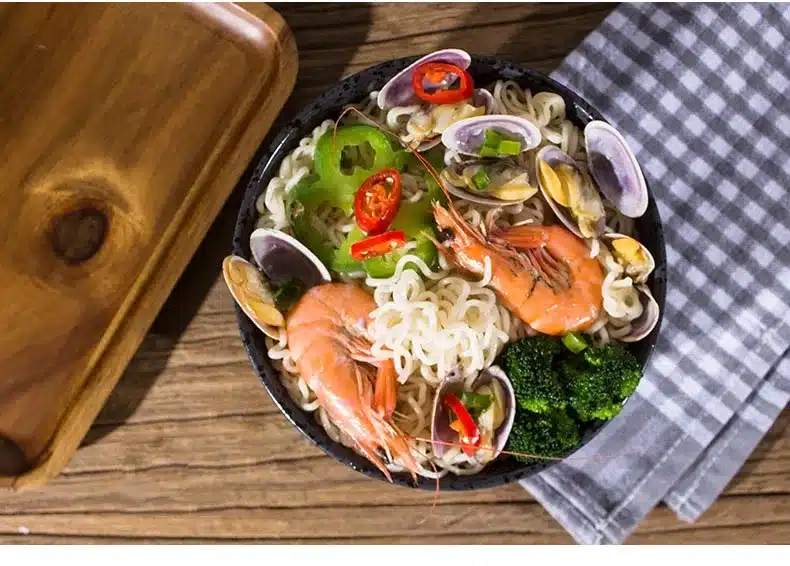 1000ml Vintage Japanese Style Ceramic Tableware Ramen Mixing Bowl Fruit Salad Big Bowls Soup Rice Bowls Creative Home Dinnerware 2