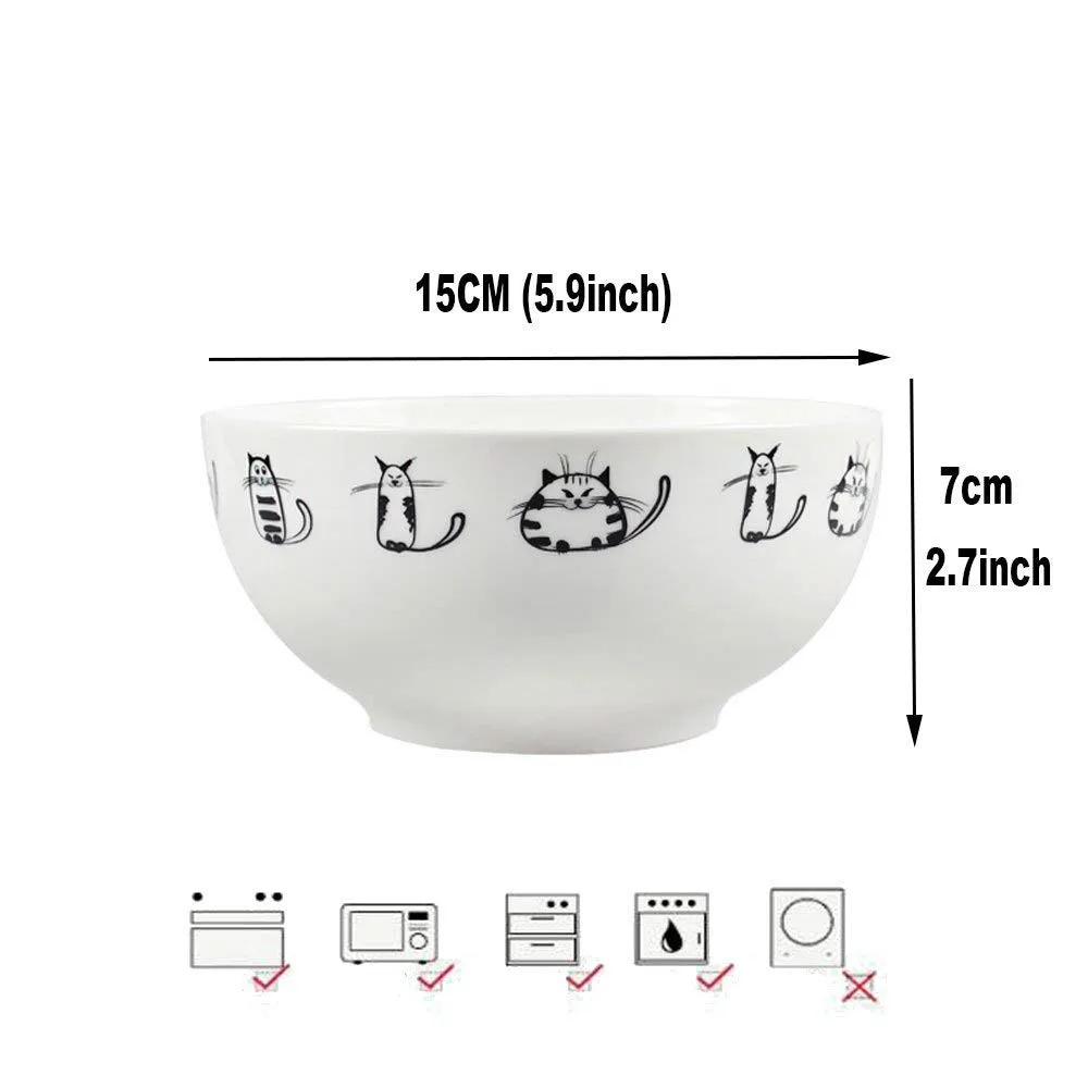 New Japanese classical ceramic tableware kitchen soup noodle rice bowl 6 inch big ramen bowl christmas decorations for home 4