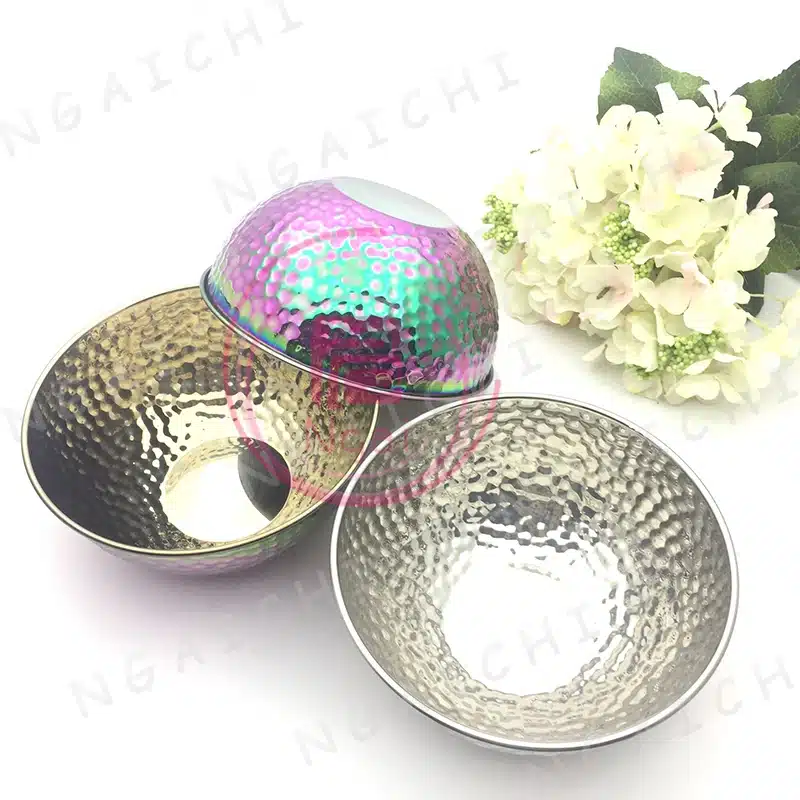 Stainless Steel Salad Rice Bowl Nontoxic Colorful Food Container Chinese Big Capacity Food Bowls Tableware Oversize Soup Bowl 14