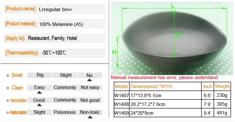 Melamine Dinnerware Black Frost Oval Ramen bowl Korean Restaurant A5 Melamine Big Bowls Melamine Tableware Wholesale 17
