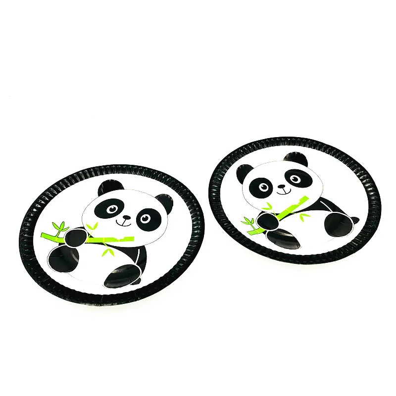 10PCS/LOT PANDA PLATES PANDA DISHES KIDS BABY SHOWER PARTY SUPPLIES PANDA PAPER PLATE 1