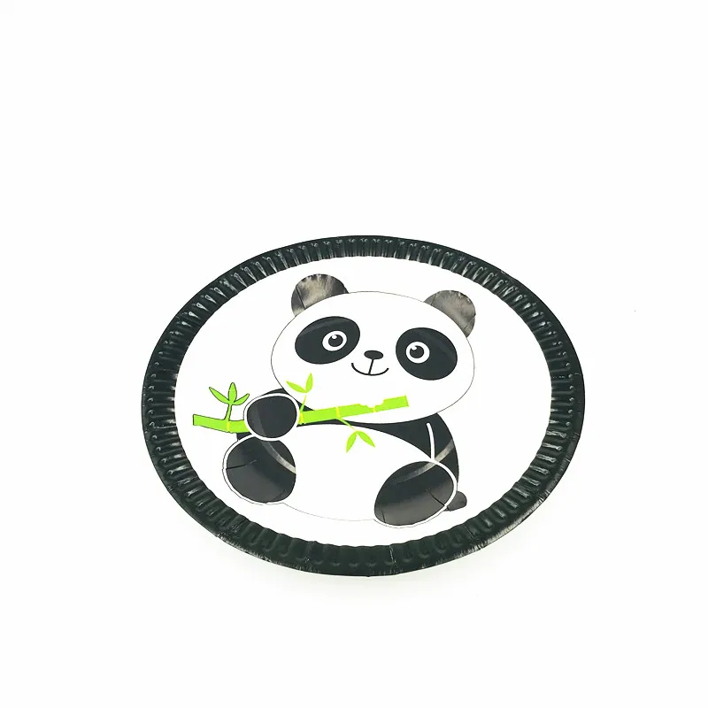 10PCS/LOT PANDA PLATES PANDA DISHES KIDS BABY SHOWER PARTY SUPPLIES PANDA PAPER PLATE 2
