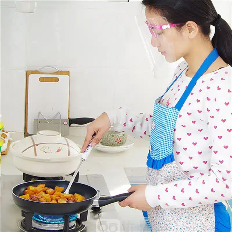 Face Protection Oil Splash Preventing Anti-Scald Spilled Fume Mask Safe Frame Kitchen Tools Shield Cooking Gadgets 11