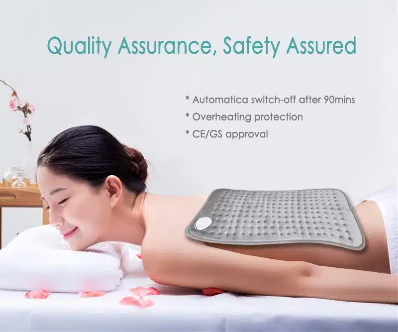 Bellavie Safe Electric Heating Pad for Heat Therapy Pain Relief Wrap Abdomen and Waist Cosy Flannel 30*40CM Grey (220V EU Plug) 8