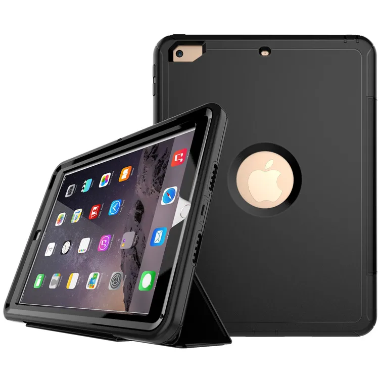 Hmsunrise 360 Full protection Case For apple ipad 9.7 2018 Kids Safe Shockproof Heavy Duty TPU Hard Cover kickstand A1893 A1954 6