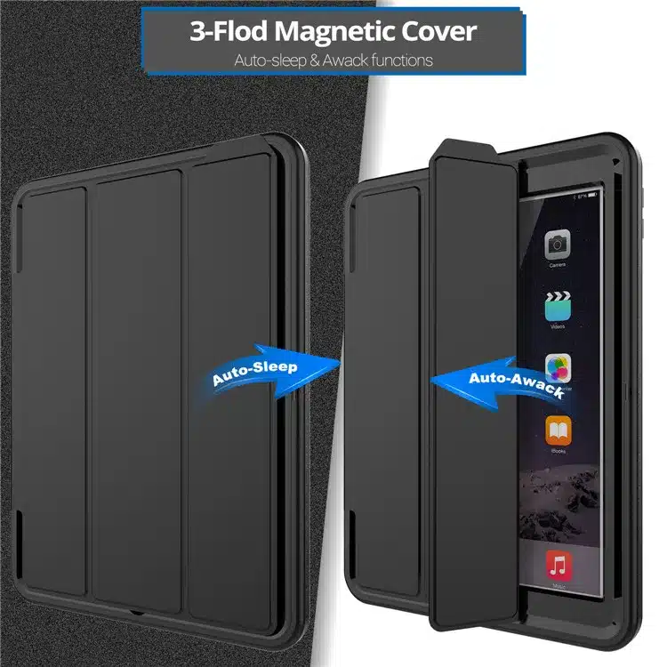 Hmsunrise 360 Full protection Case For apple ipad 9.7 2018 Kids Safe Shockproof Heavy Duty TPU Hard Cover kickstand A1893 A1954 8