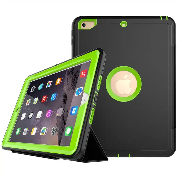 Hmsunrise 360 Full protection Case For apple ipad 9.7 2018 Kids Safe Shockproof Heavy Duty TPU Hard Cover kickstand A1893 A1954 9