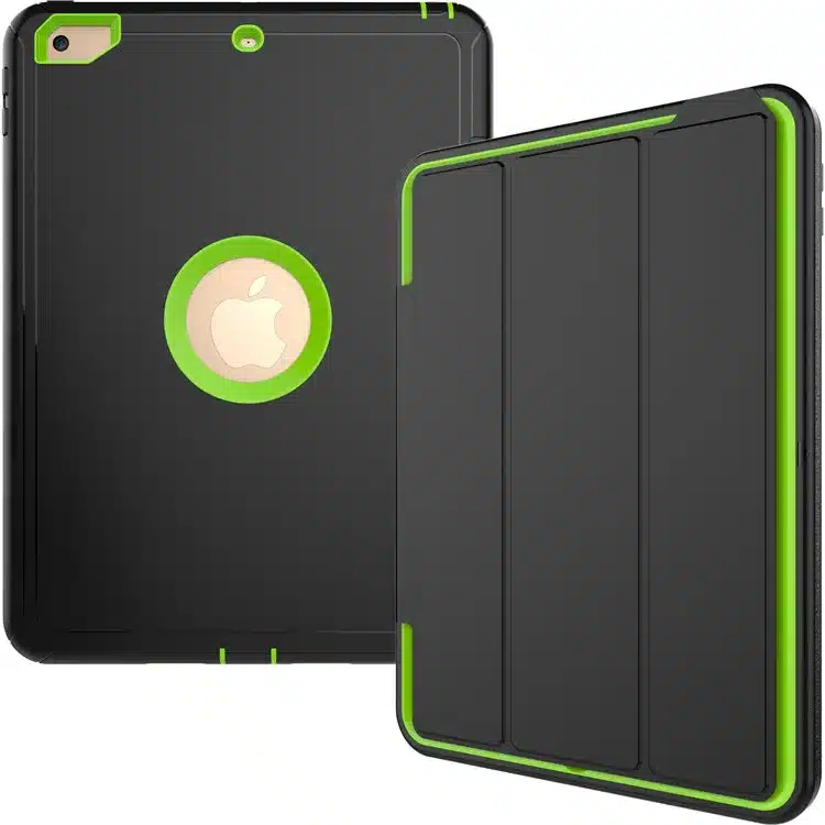 Hmsunrise 360 Full protection Case For apple ipad 9.7 2018 Kids Safe Shockproof Heavy Duty TPU Hard Cover kickstand A1893 A1954 10
