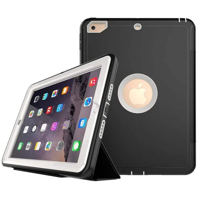 Hmsunrise 360 Full protection Case For apple ipad 9.7 2018 Kids Safe Shockproof Heavy Duty TPU Hard Cover kickstand A1893 A1954 14