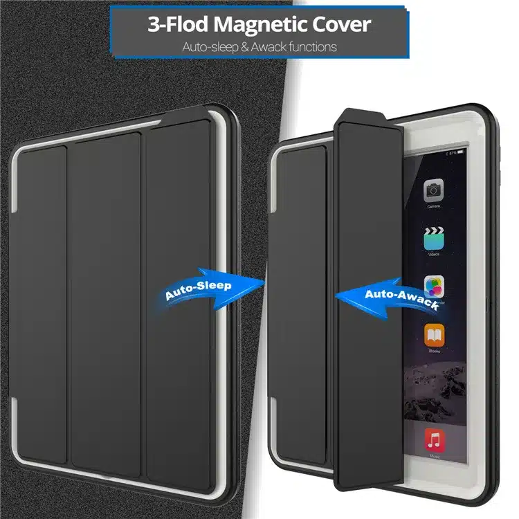 Hmsunrise 360 Full protection Case For apple ipad 9.7 2018 Kids Safe Shockproof Heavy Duty TPU Hard Cover kickstand A1893 A1954 18