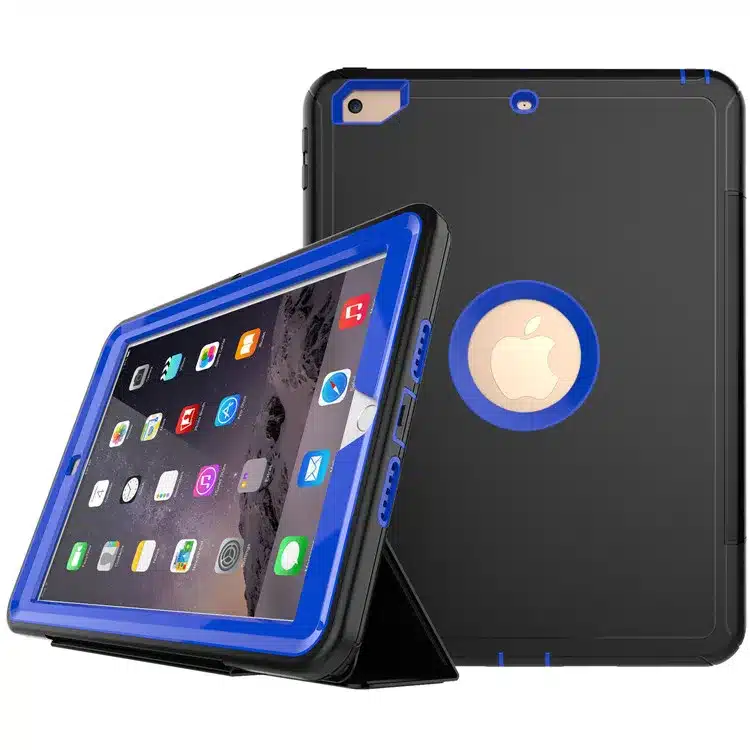 Hmsunrise 360 Full protection Case For apple ipad 9.7 2018 Kids Safe Shockproof Heavy Duty TPU Hard Cover kickstand A1893 A1954 19
