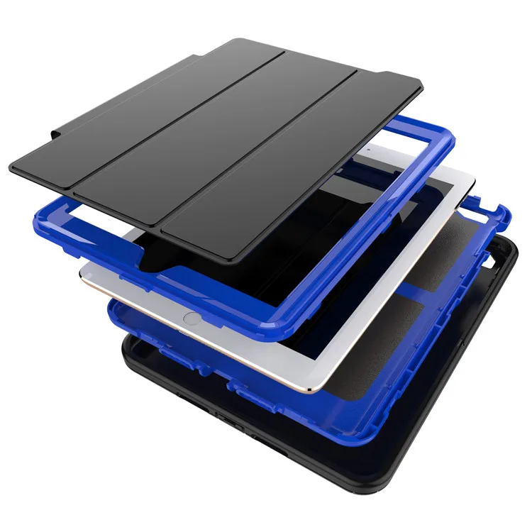 Hmsunrise 360 Full protection Case For apple ipad 9.7 2018 Kids Safe Shockproof Heavy Duty TPU Hard Cover kickstand A1893 A1954 22