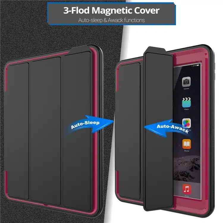 Hmsunrise 360 Full protection Case For apple ipad 9.7 2018 Kids Safe Shockproof Heavy Duty TPU Hard Cover kickstand A1893 A1954 28