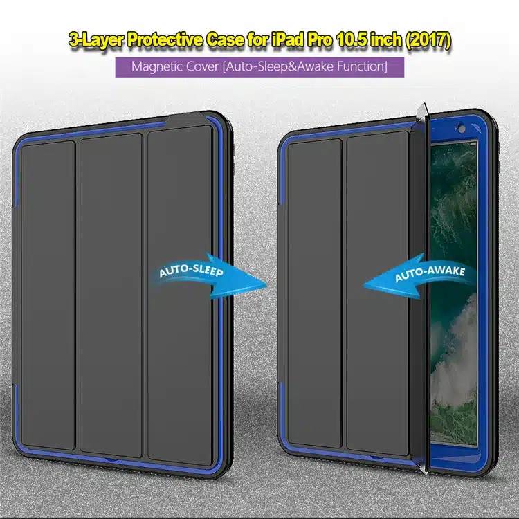 360 full protection Case For apple ipad pro 10.5 Kids Safe Shockproof Heavy Duty TPU Hard Cover kickstand design for ipad A1701 4