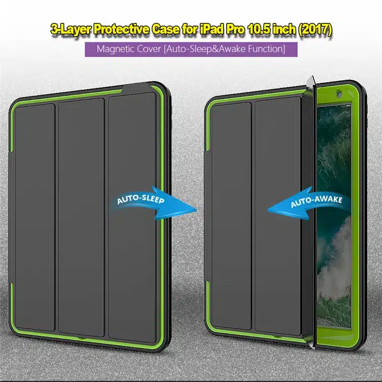 360 full protection Case For apple ipad pro 10.5 Kids Safe Shockproof Heavy Duty TPU Hard Cover kickstand design for ipad A1701 9