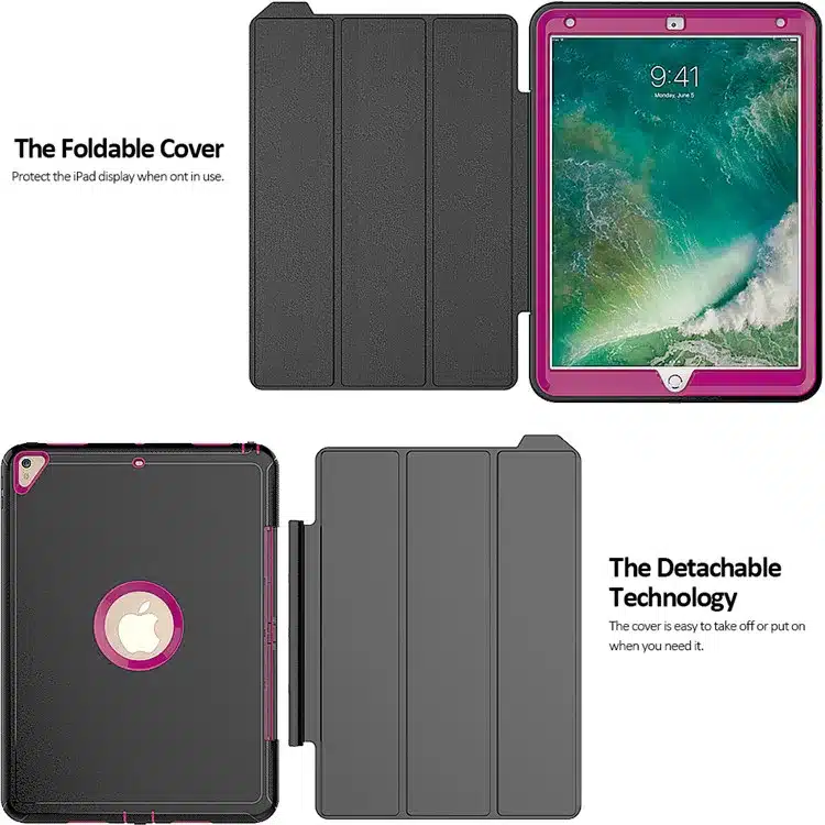 360 full protection Case For apple ipad pro 10.5 Kids Safe Shockproof Heavy Duty TPU Hard Cover kickstand design for ipad A1701 22