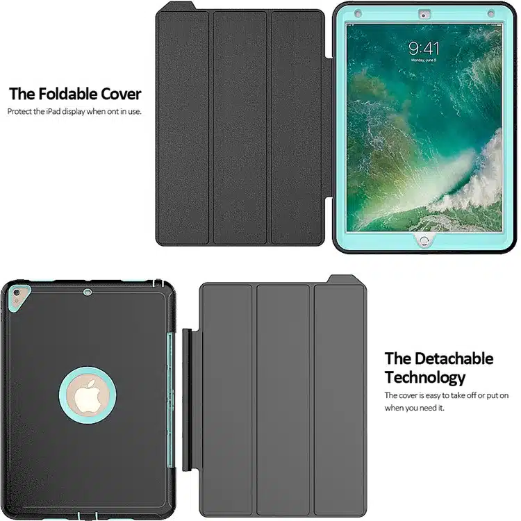 360 full protection Case For apple ipad pro 10.5 Kids Safe Shockproof Heavy Duty TPU Hard Cover kickstand design for ipad A1701 27