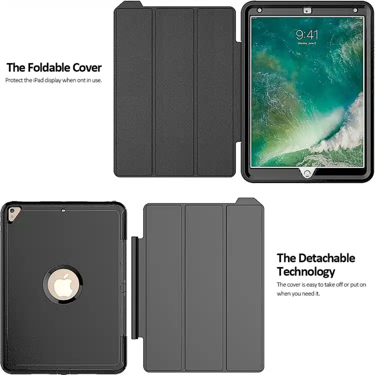 360 full protection Case For apple ipad pro 10.5 Kids Safe Shockproof Heavy Duty TPU Hard Cover kickstand design for ipad A1701 32