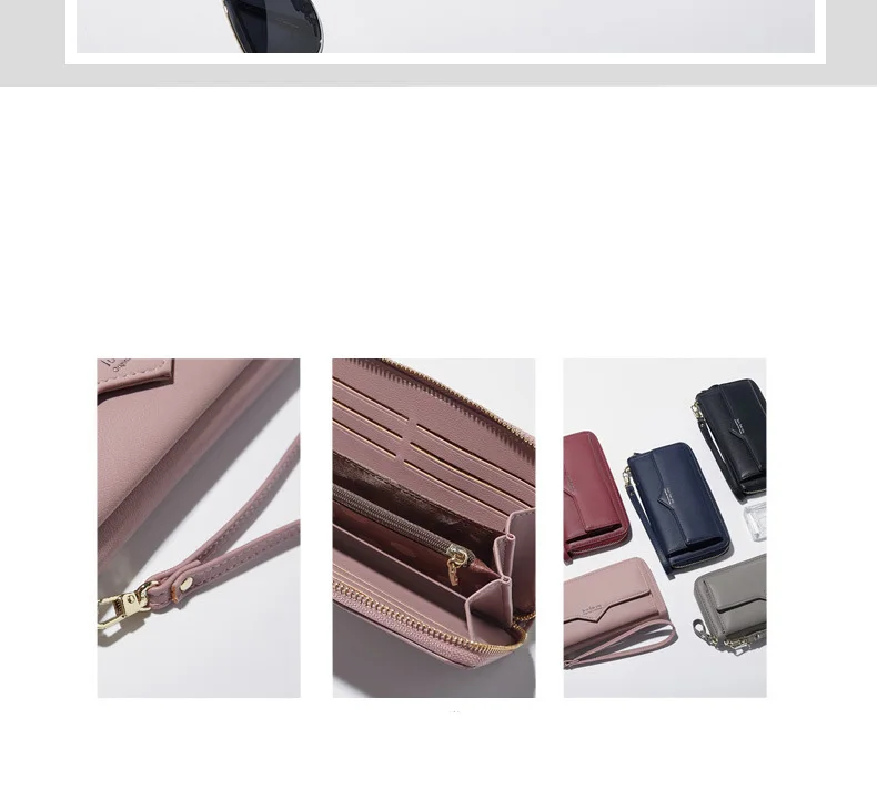 Anreisha Fashion Long Woman Purse New Designer Female Wallet Clutch PU Leather Ladies Purses Card Holder Women Phone Bags P2 8