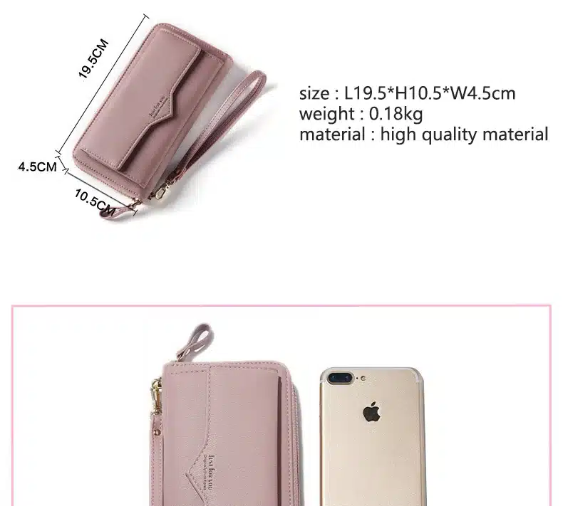 Anreisha Fashion Long Woman Purse New Designer Female Wallet Clutch PU Leather Ladies Purses Card Holder Women Phone Bags P2 9