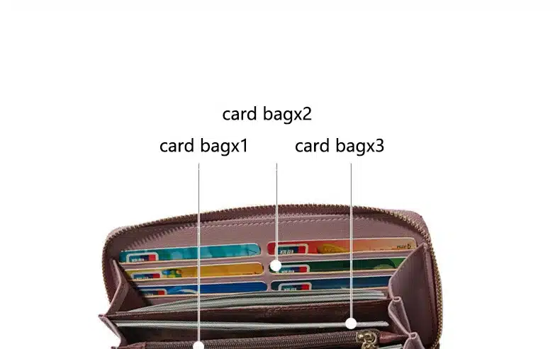 Anreisha Fashion Long Woman Purse New Designer Female Wallet Clutch PU Leather Ladies Purses Card Holder Women Phone Bags P2 11