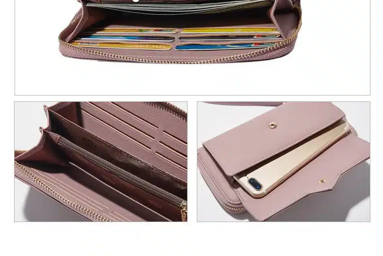 Anreisha Fashion Long Woman Purse New Designer Female Wallet Clutch PU Leather Ladies Purses Card Holder Women Phone Bags P2 12