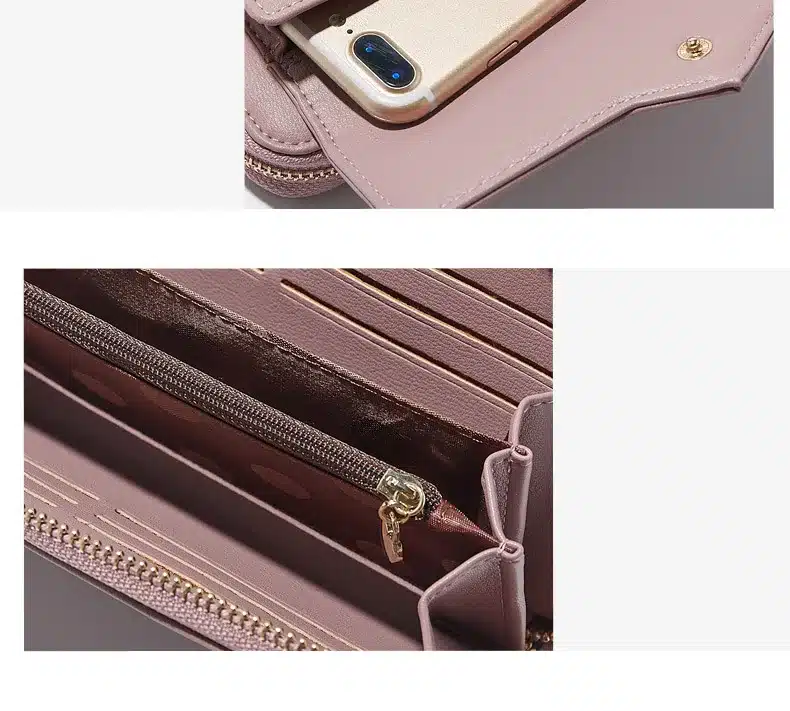 Anreisha Fashion Long Woman Purse New Designer Female Wallet Clutch PU Leather Ladies Purses Card Holder Women Phone Bags P2 15