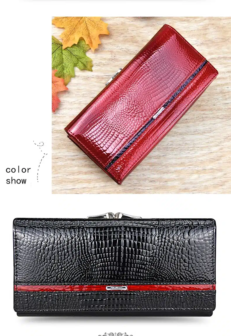 DICIHAYA Genuine Leather Women Wallet Multifunction Womens Clutch Wallets Brand Purses Femme Billetera Card Holder Phone Bag 8