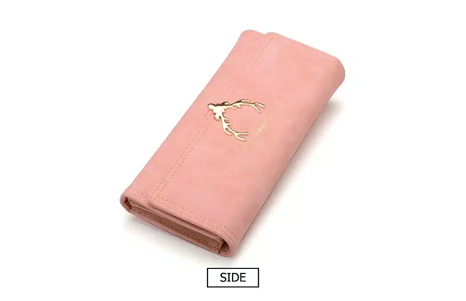 Women Wallet Card Wallet Female Purse Leather Trifold Long Coin Holder Phone Wallet Metal Christmas Deer Cash Pocket Fashion 10