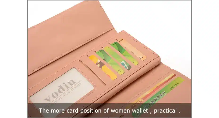 Women Wallet Card Wallet Female Purse Leather Trifold Long Coin Holder Phone Wallet Metal Christmas Deer Cash Pocket Fashion 16