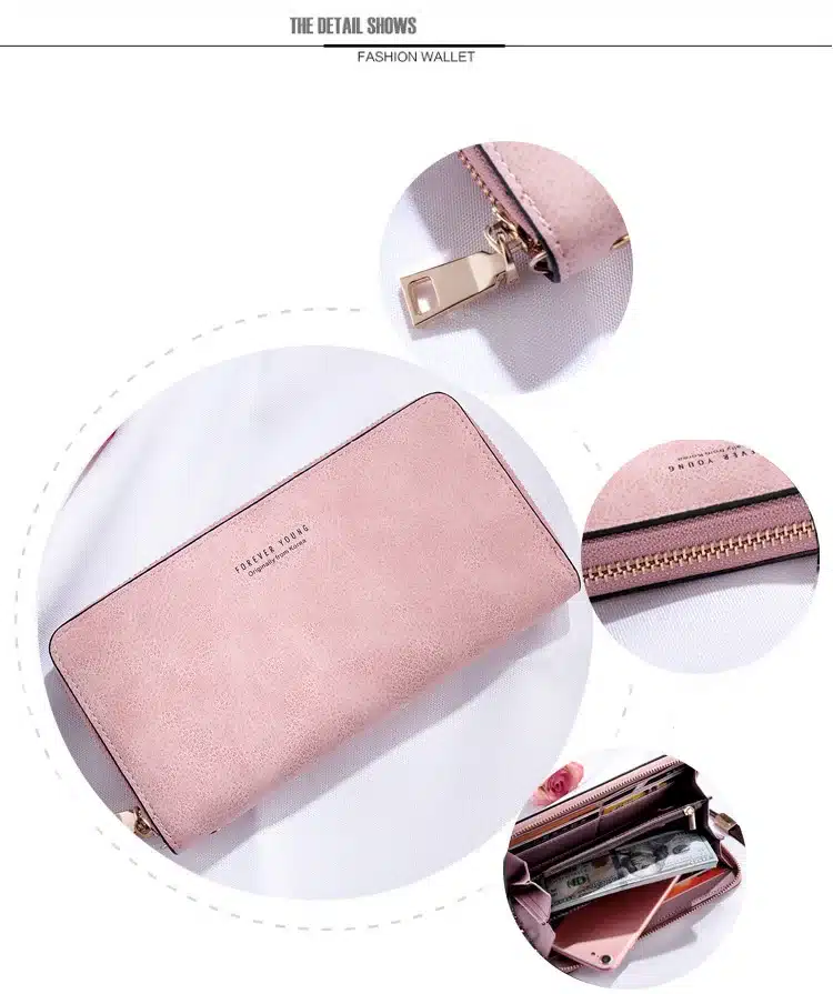 Brand Designer Wristband Wallets Women Many Departments Clutch Wallet Female Long Large Card Purse Ladies Handbag 12
