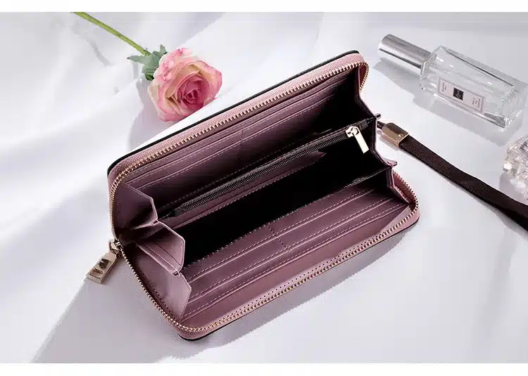 Brand Designer Wristband Wallets Women Many Departments Clutch Wallet Female Long Large Card Purse Ladies Handbag 16