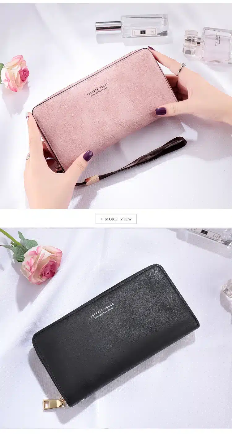 Brand Designer Wristband Wallets Women Many Departments Clutch Wallet Female Long Large Card Purse Ladies Handbag 21