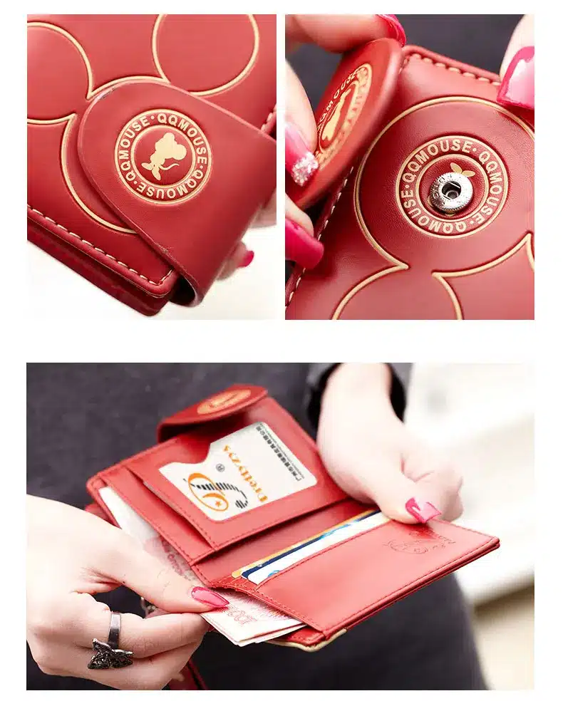 Women small wallet cartoon mickey cute coin purse hasp card holder womens wallets and purses female wallets famous brand 9