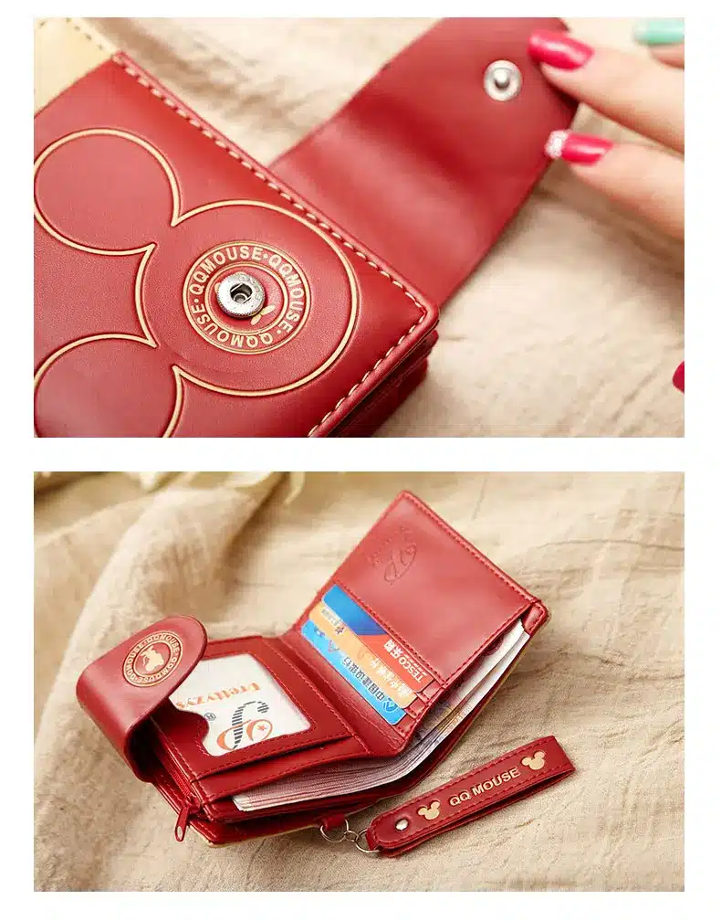 Women small wallet cartoon mickey cute coin purse hasp card holder womens wallets and purses female wallets famous brand 15