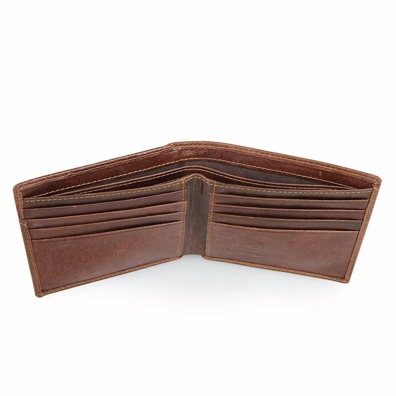 COWATHER 2019 100% top layer cow leather men wallets vintage short cross style new desgin leather male purse 8104 free shipping 18
