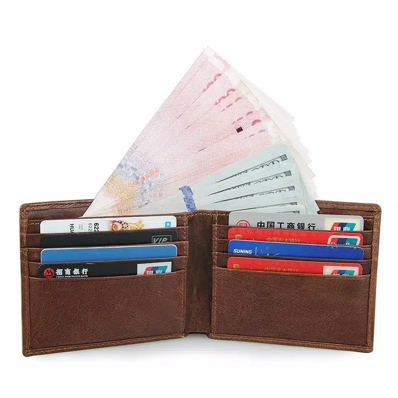 COWATHER 2019 100% top layer cow leather men wallets vintage short cross style new desgin leather male purse 8104 free shipping 19