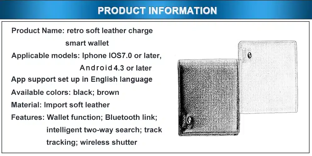 Smart Wallet Men Genuine Leather High Quality Anti Lost Intelligent Bluetooth Purse Male Card Holders Suit for IOS, Android 17
