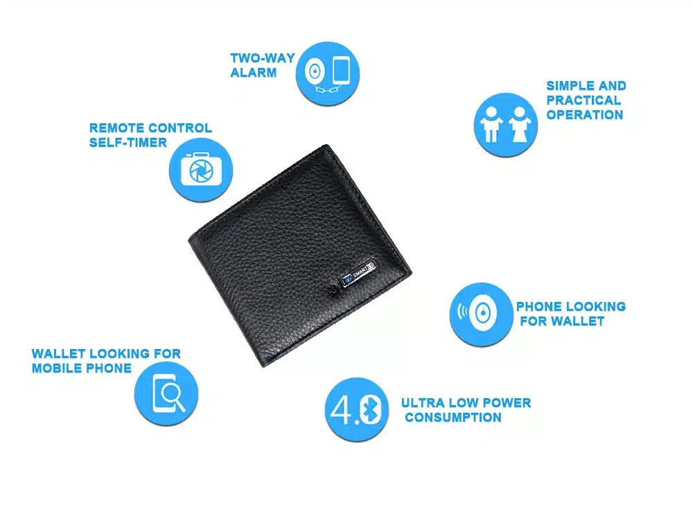 Smart Wallet Men Genuine Leather High Quality Anti Lost Intelligent Bluetooth Purse Male Card Holders Suit for IOS, Android 20