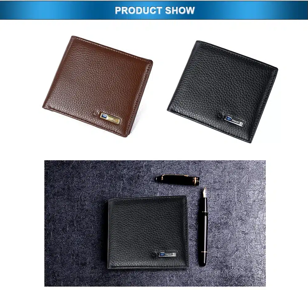 Smart Wallet Men Genuine Leather High Quality Anti Lost Intelligent Bluetooth Purse Male Card Holders Suit for IOS, Android 22