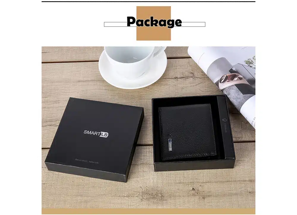 Smart Wallet Men Genuine Leather High Quality Anti Lost Intelligent Bluetooth Purse Male Card Holders Suit for IOS, Android 25
