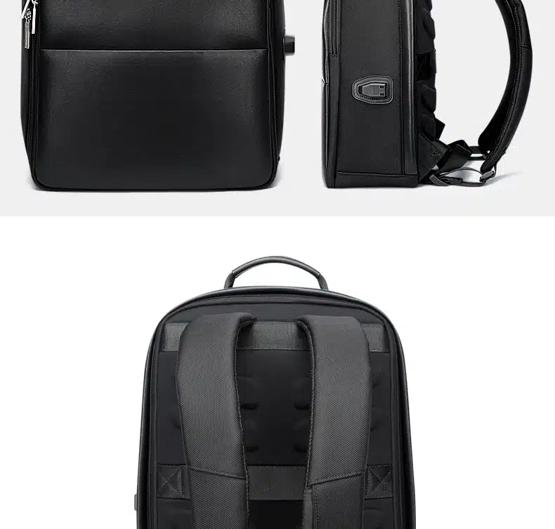 BOPAI USB Charge Backpack Men Leather for Travelling Fashion Cool School Backpack Bags for Boys Anti Theft laptop backpack 2018 19