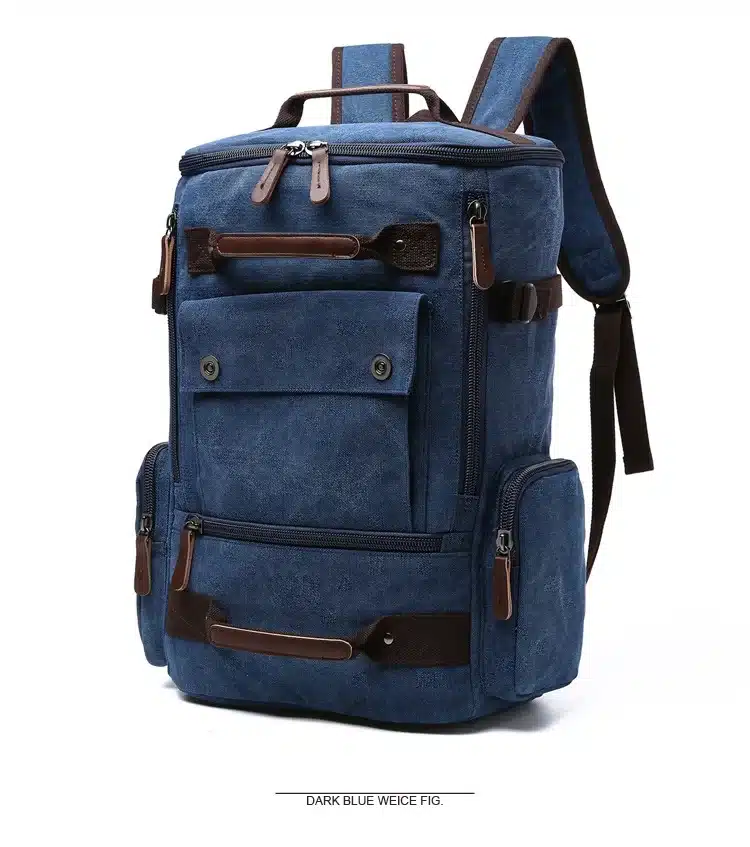 Men Laptop Backpack 15 Inch Rucksack Canvas School Bag Travel Backpacks for Teenage Male Notebook Bagpack Computer Knapsack Bags 13