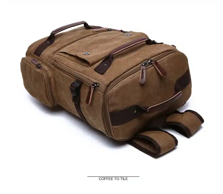 Men Laptop Backpack 15 Inch Rucksack Canvas School Bag Travel Backpacks for Teenage Male Notebook Bagpack Computer Knapsack Bags 20