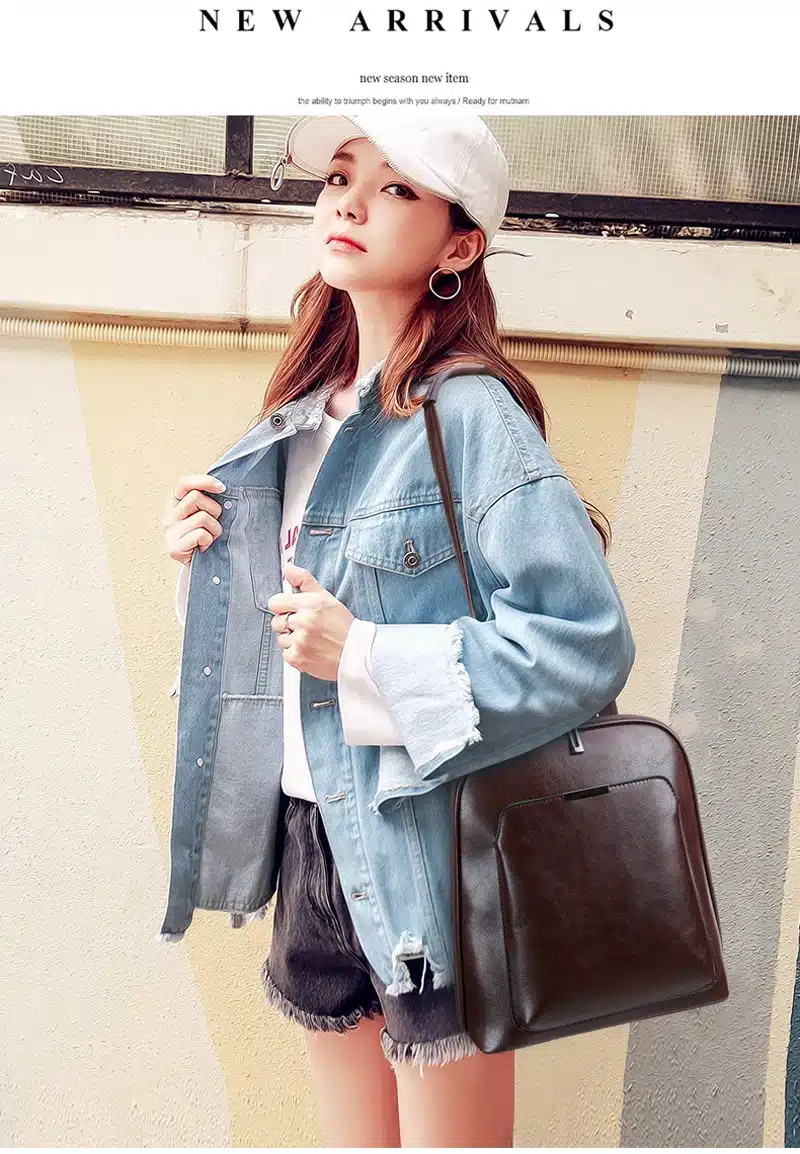 Vintage Backpack Female Brand Leather Women's backpack Large Capacity School Bag for Girls Leisure Shoulder Bags for Women 2018 15
