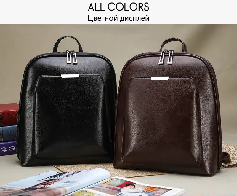 Vintage Backpack Female Brand Leather Women's backpack Large Capacity School Bag for Girls Leisure Shoulder Bags for Women 2018 17