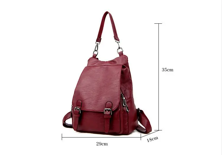 Women Backpacks Leather Female Travel Shoulder Bag Backpack High Quality Women Bag College Wind School Bag Backpack Girl S1493 10