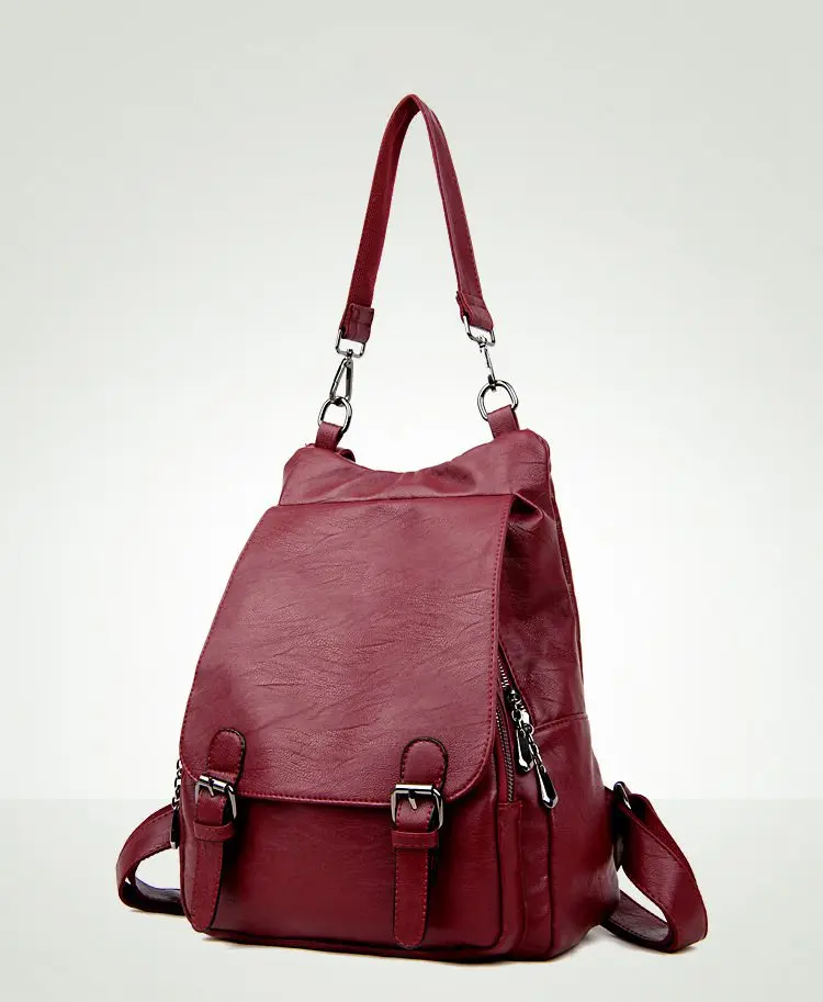 Women Backpacks Leather Female Travel Shoulder Bag Backpack High Quality Women Bag College Wind School Bag Backpack Girl S1493 21