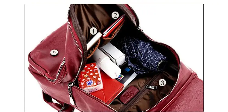 Women Backpacks Leather Female Travel Shoulder Bag Backpack High Quality Women Bag College Wind School Bag Backpack Girl S1493 31