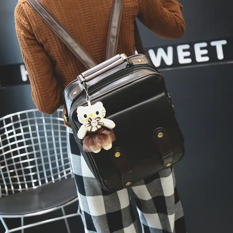 Women Backpack Female Brand Back Pack College Style Leather Backpack School Backpacks Vintage Student Schoolbag Retro Rucksack 25
